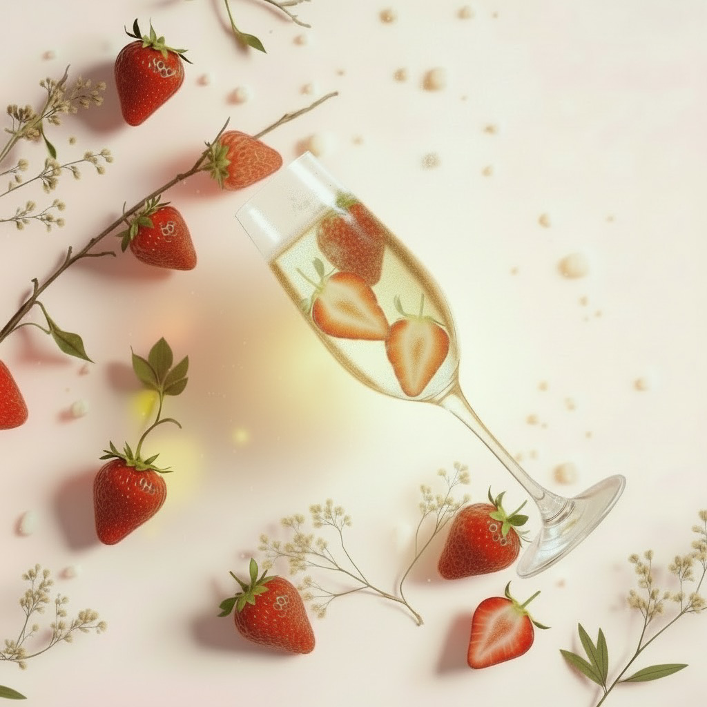 Strawberries + Champagne Candle