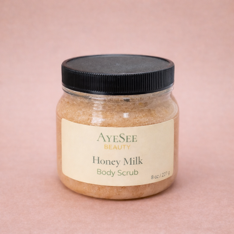 Exfoliante corporal de leche y miel