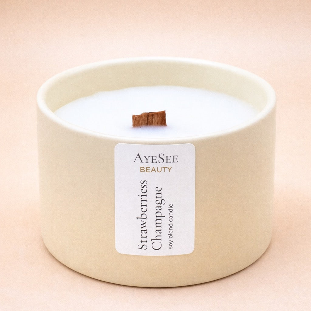 Strawberries + Champagne Candle